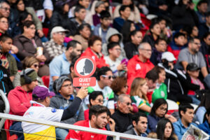 Crowds at blind football