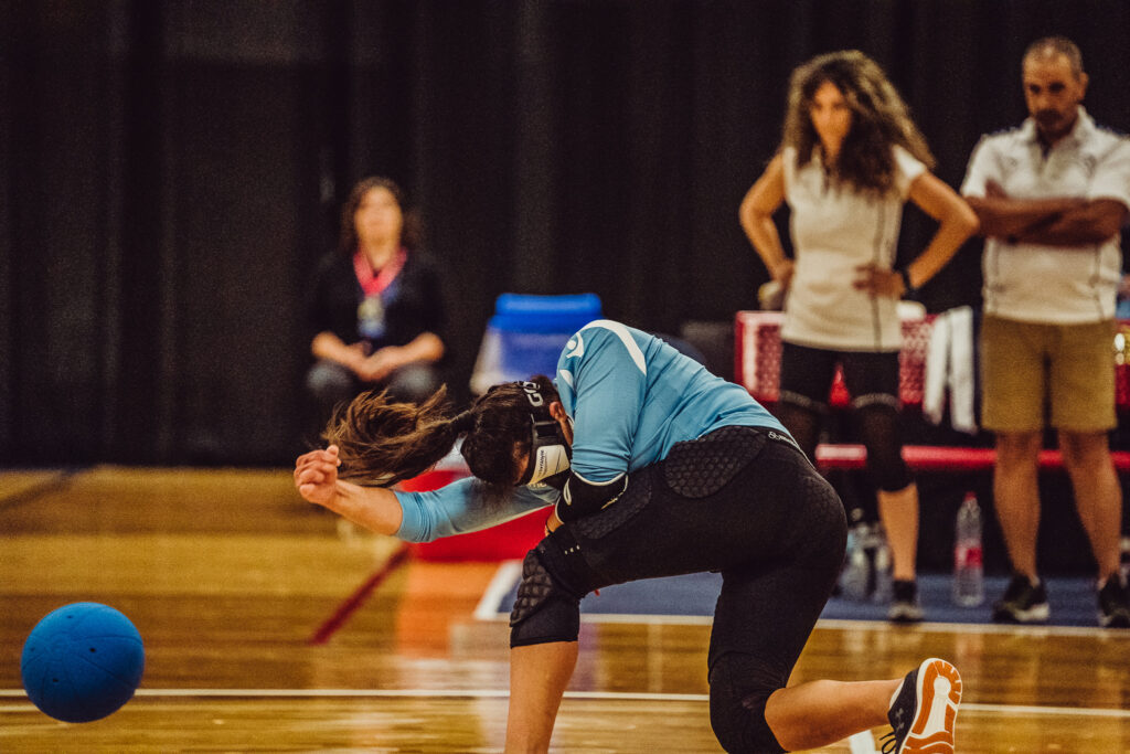 Lihi Ben David of Israel releases the ball with massive power