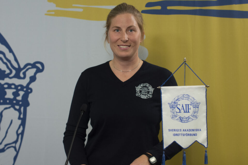 Astrid Wetterström of Sweden blind football poses for a formal picture